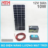 Bộ điện năng lượng mặt trời 10W 12V 9Ah