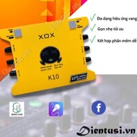 Bộ điều chỉnh âm thanh xox k10 cho thu âm, hát livestream