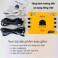 Bộ điều chỉnh âm thanh xox k10 cho thu âm, hát livestream