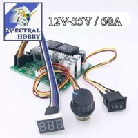 Bộ điều chỉnh tốc độ 12v-55v 60A chiết áp điều tốc Mạch dimmer PWM DC MOTOR 3000W