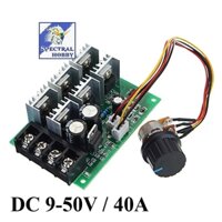 Bộ điều chỉnh tốc độ 9V-55V 40A chiết áp điều tốc Mạch dimmer PWM DC MOTOR 2000W