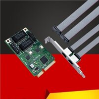 Bộ điều hợp mạng card mạng mini pcie sang 2 cổng rj45 bộ điều hợp mạng internet lan ethernet gigabit 10/100 / 1000mbps chip asm1182e cho pc