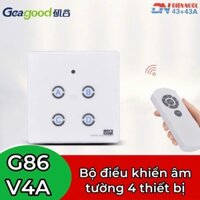BỘ ĐIỀU KHIỂN ÂM TƯỜNG 4 THIẾT BỊ - CÓ CẢM BIẾN HỒNG NGOẠI - MODEL : G86 - V4A