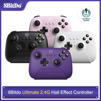 Bộ điều khiển chơi game 2.4G không dây 8BitDo Ultimate có đế sạc cho PC, Win 10, 11, Steam và Android Moblie Hall Joystick Gamepad