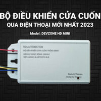 Bộ Điều Khiển Cửa Cuốn Qua Điện Thoại Từ Xa DEVZONE HD MINI Wifi Thông Minh Đóng Mở Cửa Bằng App Internet 3G 4G 5G Mẫu Mới 2023 Lắp Tương Thích Các Loại Cửa Hiện Đại Cao Cấp