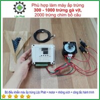Bộ điều khiển máy ấp trứng Lộc Phát + Motor 14w + Nhông xích + 2 công tắc hành trình, làm máy 1000 trứng ĐK880-COMBO5M