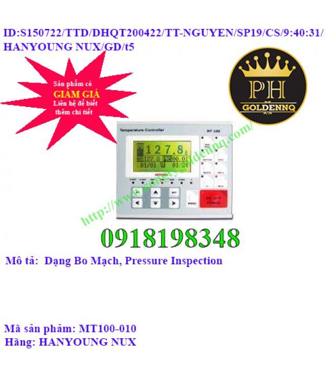 Bộ điều khiển nhiệt độ dạng mô đun Hanyoung MT100-010