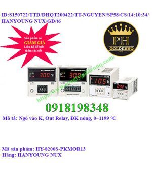 Bộ điều khiển nhiệt độ Hanyoung HY-8200S-PKMOR-13