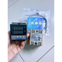 Bộ điều khiển nhiệt độ REX C100 đầu ra SSR + SSR 40DA