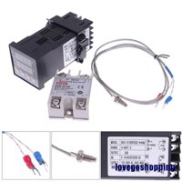 Bộ Điều Khiển Nhiệt Độ 100-240VAC PID REX-C100 SSR-40A Chất