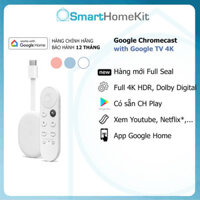 Bộ điều khiển thông minh Google Chromecast with Google TV - Hàng Nhập Khẩu - Màu Trắng