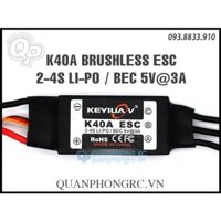 Bộ Điều Tốc 40a 3 pha K40A 2-4S LiPo / BEC 5V 3A Brushless ESC