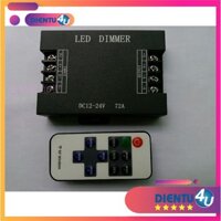 Bộ Dimmer Điều Chỉnh Độ Sáng LED 12V-24V 72A điều khiển từ xa RF 72A