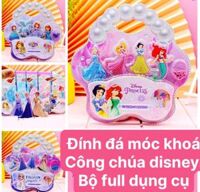 Bộ đính đá làm móc khóa công chúa disney đầy đủ dụng cụ DD002