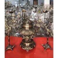 Bộ Đỉnh Đồng Lư Hương Đồng cao 50cm ngũ sự