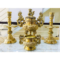 BỘ ĐỈNH LƯ ĐỒNG DÀY, CAO 37cm