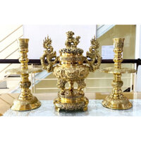 BỘ ĐỈNH LƯ ĐỒNG DÀY, CAO 37cm