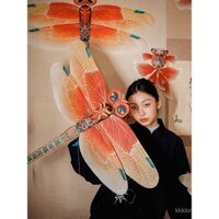 Bộ DIY Diều Giấy Thủ Công Wang, Di Sản Văn Hóa Phi Vật Thể, Đồ Trang Trí Diều Thủ Công, Khung Tre, Chuồn Chuồn, Chuông Gió Weifang, Cá Vàng