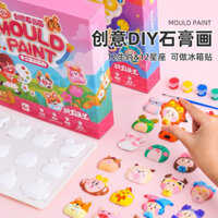 Bộ DIY MOULD PAINT - tự làm thạch cao 12 con giáp - 12 cung hoàng đạo và tô màu trang trí