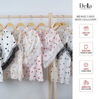Bộ Đồ 2 Dây Cao Cấp Vải Lụa Nữ ĐN27062410 - Huxy Pijama
