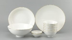 Bộ Đồ Ăn 11 Sản Phẩm Minh Long  Jasmine Chỉ Vàng IFP