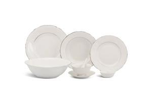 Bộ đồ ăn 6 người 32 sản phẩm – Đài Các – Chỉ Bạch Kim