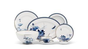 Bộ đồ ăn Âu-Á 44 sản phẩm Hoàng Cung – Sen Vàng