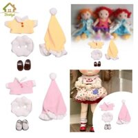 Bộ đồ ăn ban đêm búp bê cho búp bê 15cm - Bộ đồ ngủ kèm phụ kiện bổ sung