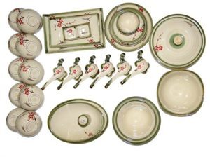 Bộ đồ ăn Bát Tràng Hoa đào 37 món