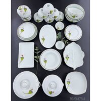 Bộ đồ ăn đài sen cao cấp Bát Tràng