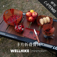 Bộ đồ ăn gấp gọn ngoài trời WELLHIKE, di động, cấp thực phẩm, phễu cà phê, cốc nước, bát, đĩa, chậu rửa, thớt NNWW