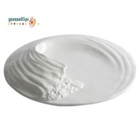 Bộ đồ ăn gốm lập thể Hailang Thực phẩm phương Tây Hình đặc biệt Đĩa phẳng Đĩa lạnh cao cấp Bộ trong khách sạn 10Inch