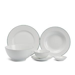 Bộ đồ ăn Jasmine Chỉ xanh lá 22 sản phẩm