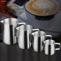 bộ đồ ăn●1pc Bình sữa bằng thép không gỉ Bình chứa bọt kéo Hoa ly Cà phê Sữa Frother Latte Art Milk Foam Tool Coffeware