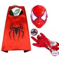 Bộ Đồ áo choàng, găng tay và mặt nạ Người Nhện Siêu Nhân 082-2 thuthuyshop169