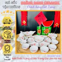 Bộ đồ bàn ăn Siêu Phẩm Hoa Mặt Trời Men trắng vẽ Hoa đào Tết -gốm sứ Bát Tràng,mâm cơm cúng ngày tết,mồng 1,ngày rằm