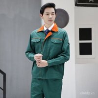 Bộ đồ bảo hộ lao động mùa xuân và mùa thu cho nam, quần áo bảo hộ lao động, làm việc, vệ sinh tài sản, bảo trì xanh, quần áo làm vườn