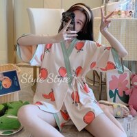 Bộ đồ bầu KIMONO NHẬT BẢN_Bộ sau sinh chất thun sữa tiện lợi cho bé ti màu sắc dễ thương BĐ858