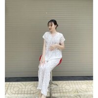 Bộ đồ bầu thời trang quần dài áo cộc mặc được sau sinh