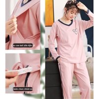 BỘ ĐỒ BẦU TRƯỚC VÀ SAU SINH HÀN QUỐC CHẤT COTTON THOÁNG MÁT, TIỆN LỢI CHO CON TI