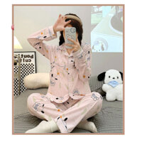 Bộ Đồ Bầu Và Sau Sinh Dài Tay Chất Liệu Cotton AZ272 Có Khe Mở Cho Con Bú