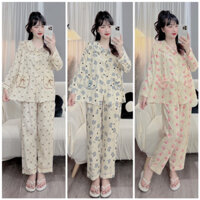 Bộ đồ bầu và sau sinh dài tay SANG CHẢNH siêu mềm mát (có khóa kéo tiện lợi cho bé ti)