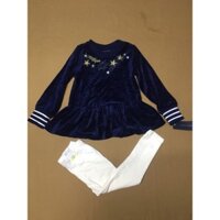 Bộ đồ bé gái 3 tuổi dài tay màu xanh đen size 4T hiệu Tommy Hilfiger hàng xách tay mỹ