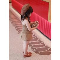 Bộ Đồ Bé Gái, Bộ Quần Áo Ghile Cho Bé, Quần Đùi Ngắn, Áo Hở Lưng Chất Chéo Hàn Siêu Mềm Mịn Mát Cho Bé Gái Từ 8-35kg