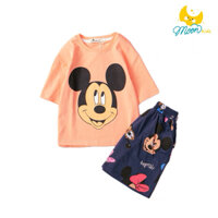 Bộ đồ bé gái, bộ thun cotton cho bé gái 2-10 tuổi (13-32kg) LITIBABY. Chất cotton mềm mịn, thấm hút mồ hôi, co giãn tốt