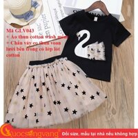 Bộ đồ bé gái hình thiên nga set áo và chân váy bé gái GLV043 Cuocsongvang