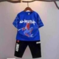 Bộ đồ bé trai ⚡️ 𝐅𝐑𝐄𝐄 𝐒𝐇𝐈𝐏 ⚡️ Set quần áo người nhện, chất liệu cotton, cam kết y hình