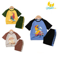 Bộ đồ bé trai, bộ thun ngắn tay cho bé trai 2-10 tuổi (12-31kg) LITIBABY, bộ áo ngắn tay quần đùi bé trai cotton mềm mịn