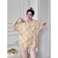 Bộ đồ bộ đồ mặc nhà thương hiệu la-tim chính hãng quần đùi áo cánh dơi tay ngắn lụa cao cấp L004