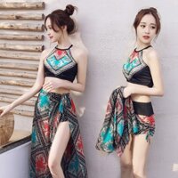 Bộ đồ bơi 3 mảnh kín đáo dáng yếm cổ truyền (SPDBN0005)